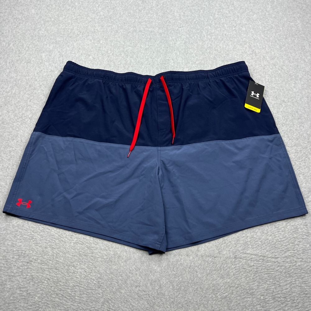 NEW Under Armour Harbor Heritage Swim Trunks Men's 4XL Utility Blue Board Shorts